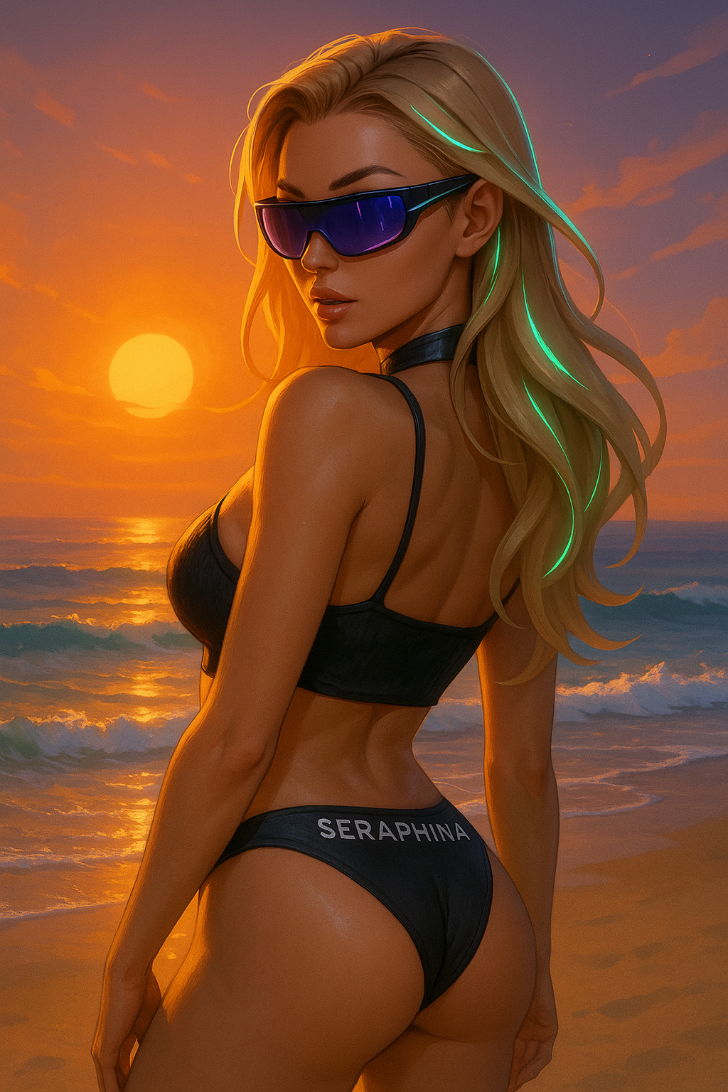 Seraphina bij zonsondergang